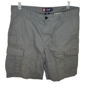Chaps Cargo Shorts-size 36 waist-nice gray color matches lots of shirts -Nice